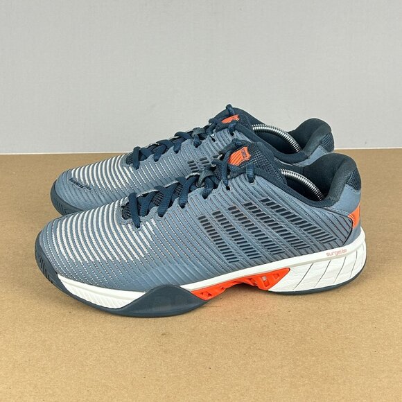 K-Swiss Hypercourt Express 2 Athletic Tennis Shoes Mens 8.5 Blue Orange Low Top - Picture 1 of 10